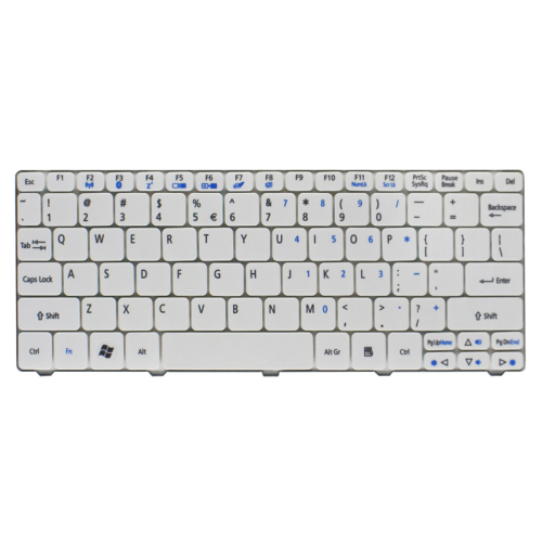 Acer Aspire One D260 D255 D256 D257 D270 532 d260 White Keyboard - Click Image to Close